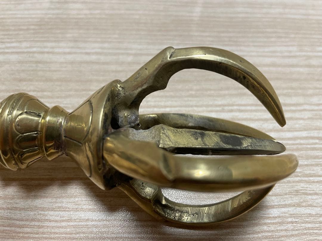 《 チベット密教　新品 》 真鍮　五鈷杵　バジュラ　ドルジェ　法具　仏具　A