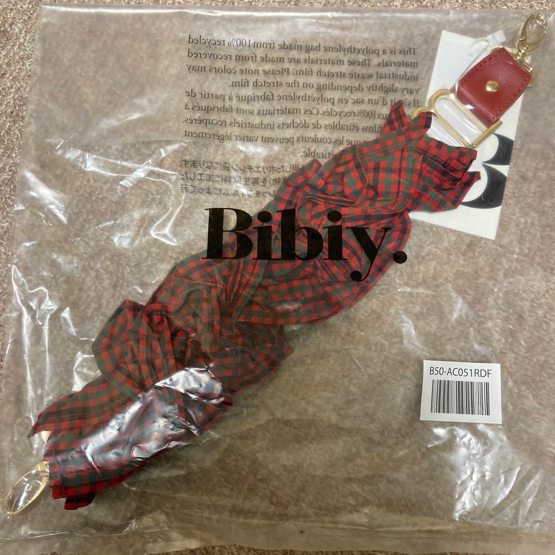 familiar Bibiy 赤チェックストラップファミリアビビィ
