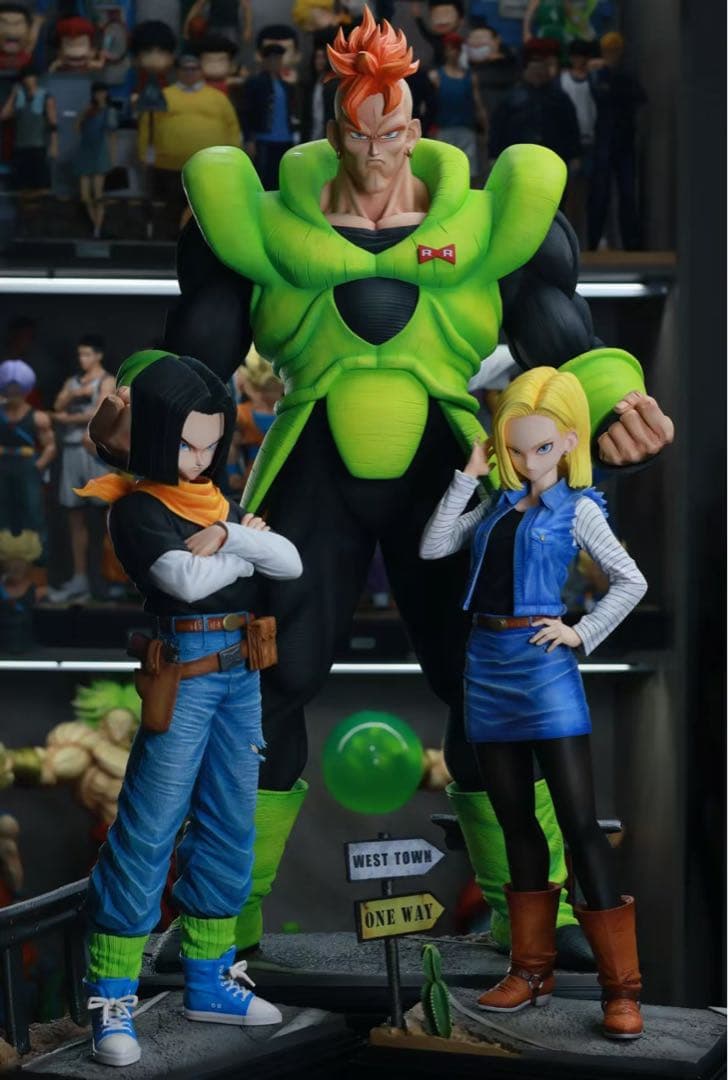 ドラゴンボール 人造人間18号 17号ガレキ ガレージキット スタチュー X⑤