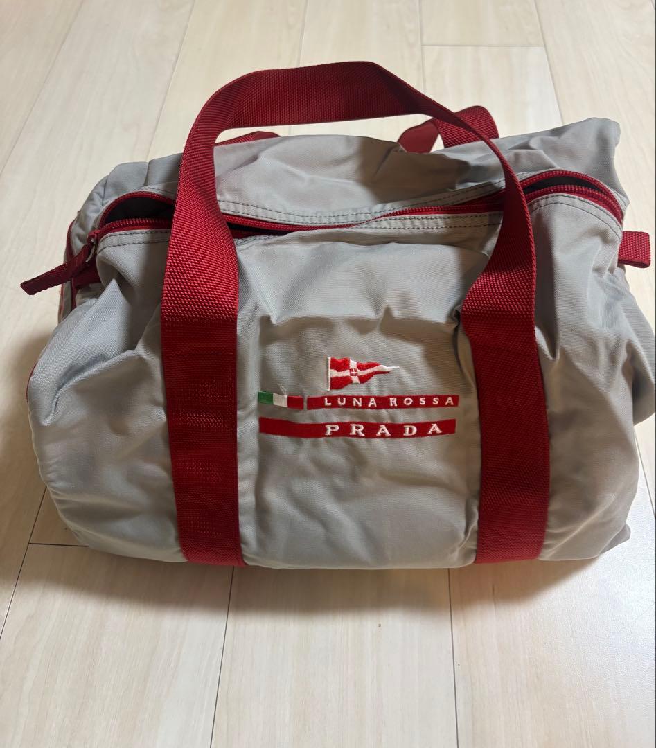 希少 PRADA LUNA ROSSA ミニボストンバッグ グレー