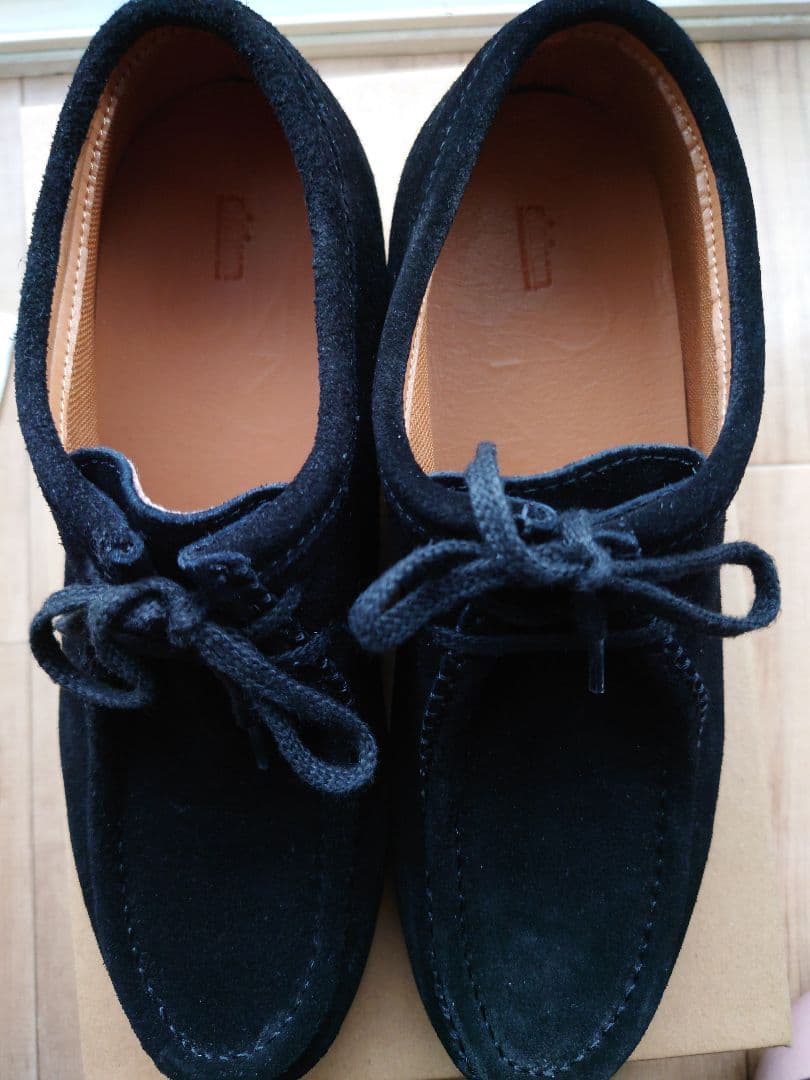 靴 shiun BLACK SUEDE MOCCASIN S