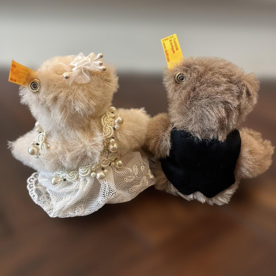 シュタイフ　ウェディングスタイル ぬいぐるみ 2体セット