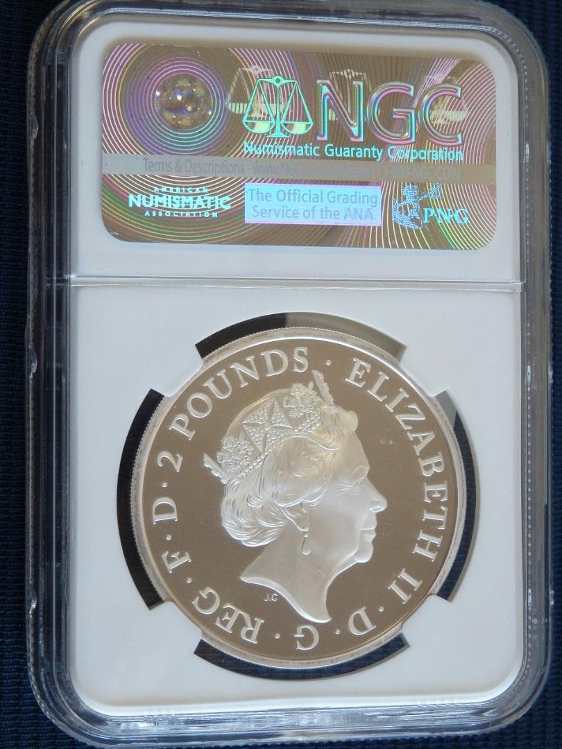 英2016年ブリタニアとライオン/ 2ポンド1oz銀貨(単年発行）◇PF69UC