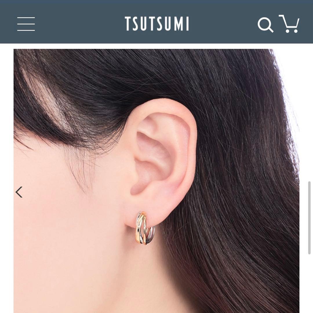 ジュエリーツツミ K10 フープピアス 片耳のみ - メルカリ
