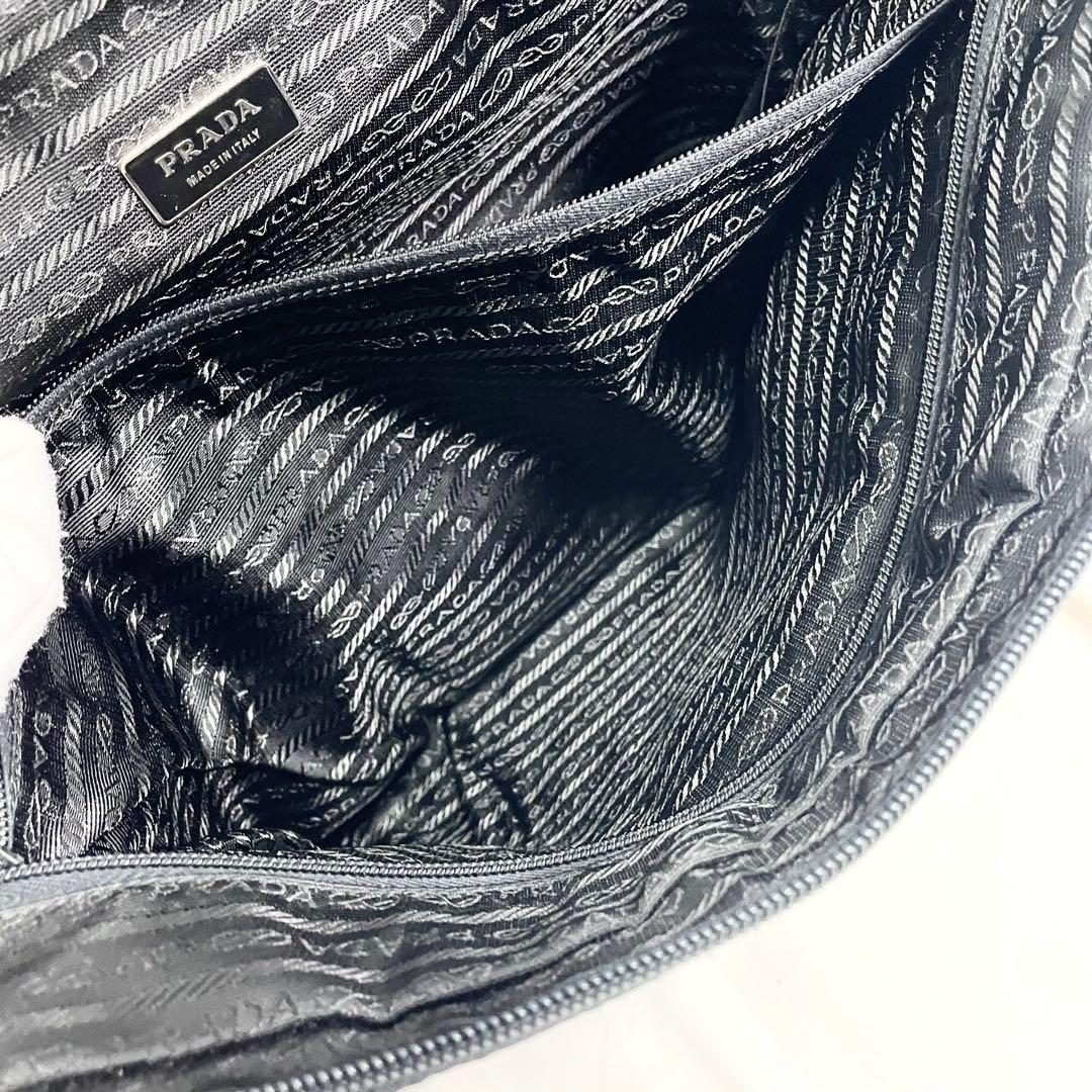 プラダ 2way ボストンバッグ 三角ロゴ ナイロン ブラック 大容量 多機能