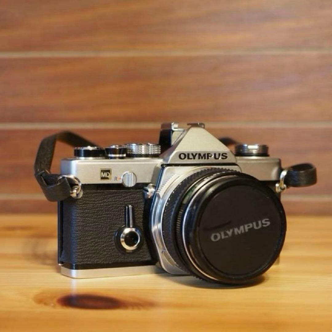 ジャンク品】OLYMPUS OM-1一眼レフカメラ 50mmケース、レンズ付き