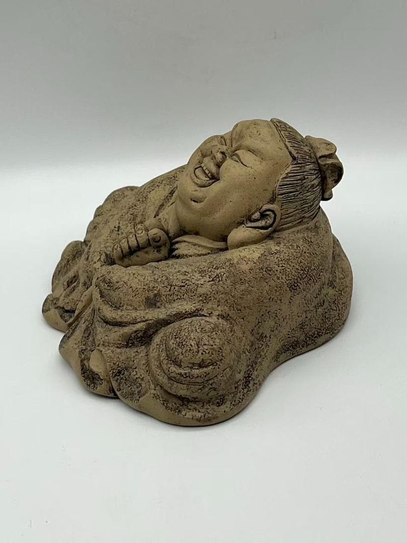 民国 紫砂布袋和尚 置物 茶道具 骨董品 唐物 中国古美術(F-178) 民国