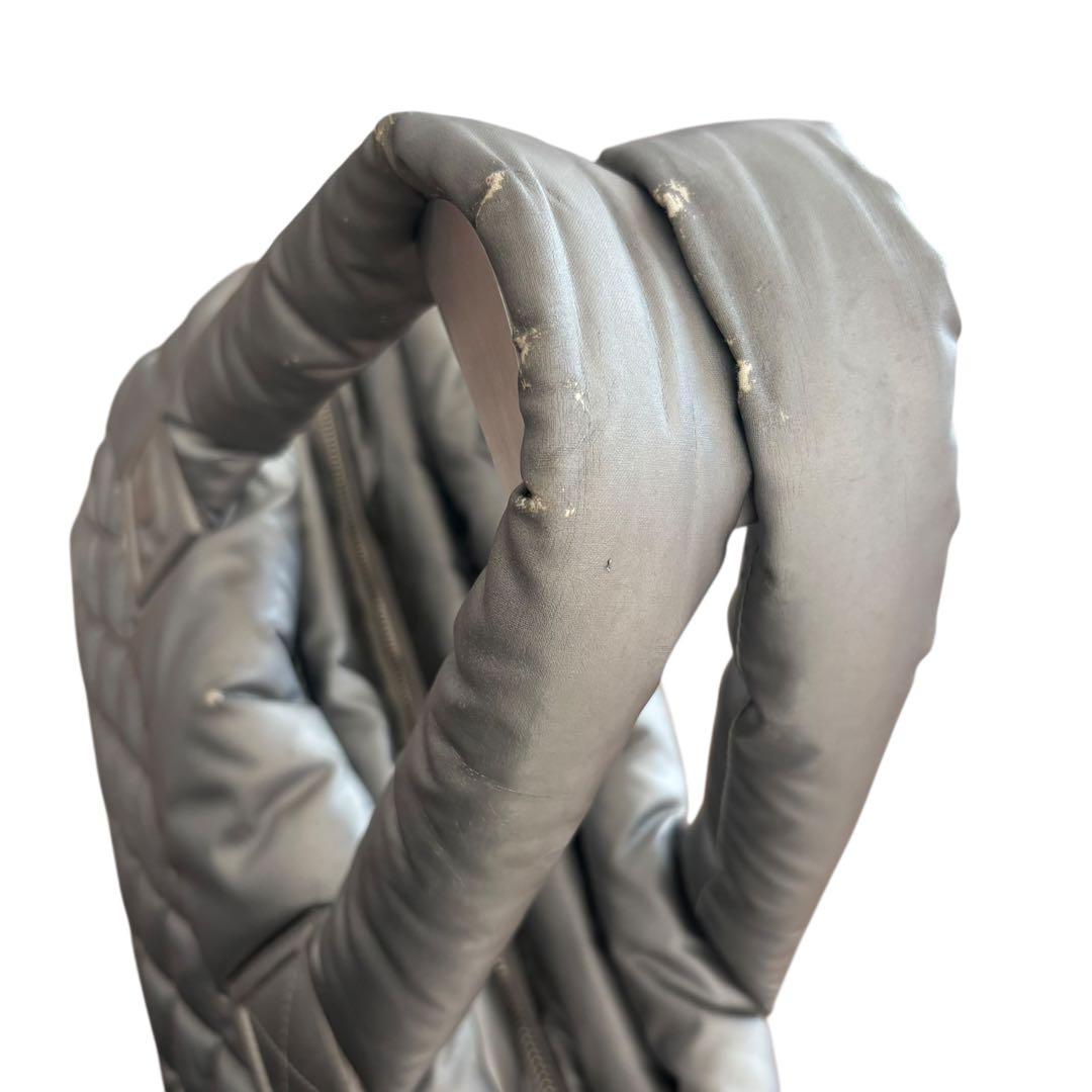 CHANEL コココクーン トートバッグ グレー ナイロン レザー