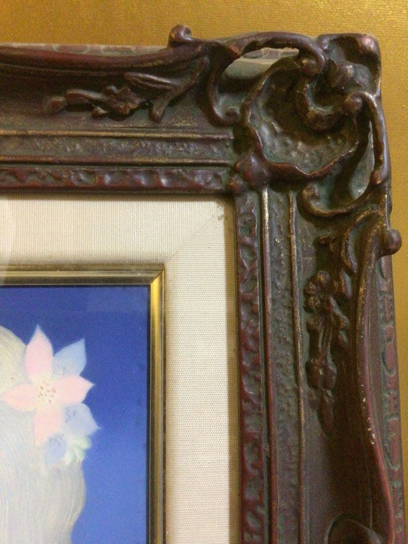 安食一雄『花飾』額縁がお洒落