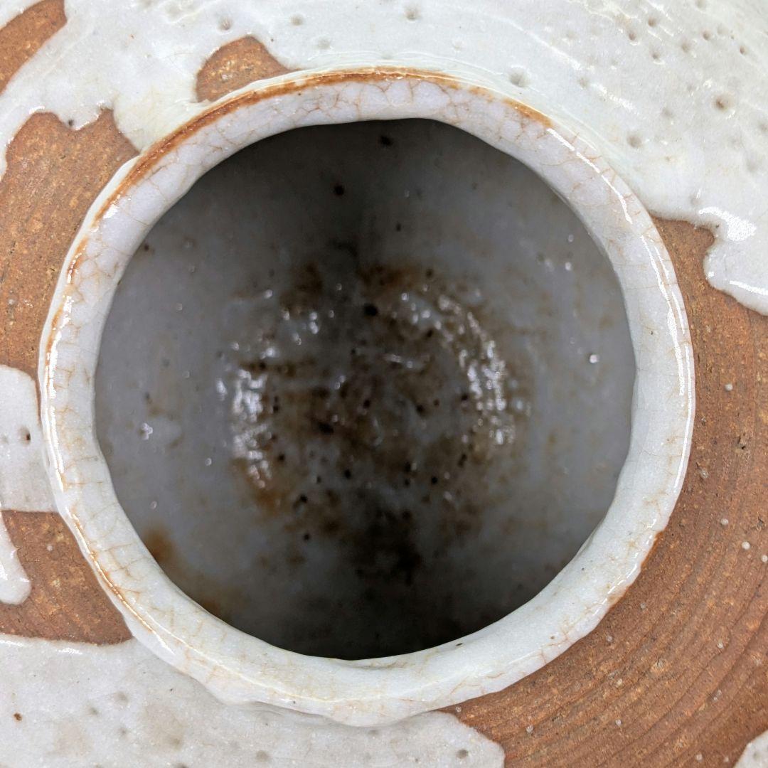 日展評議員 山本正年 志野花生 共箱栞 志野焼 美濃焼 花瓶 花器 花入 華道具