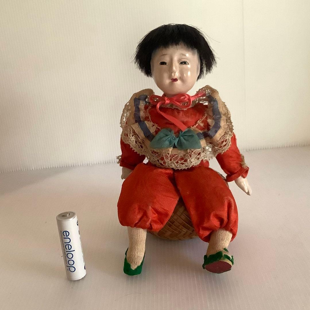 全長80ⅽⅿ市松人形幕末高級武士江戸縮緬ビスクドール爪切り