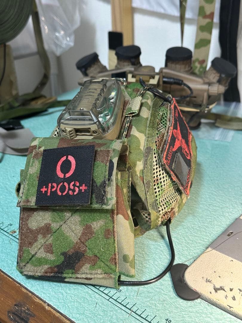 陸自迷彩NVGナイトキャップ　新型　ナイトビジョン　暗視眼鏡　AN/PVS 14