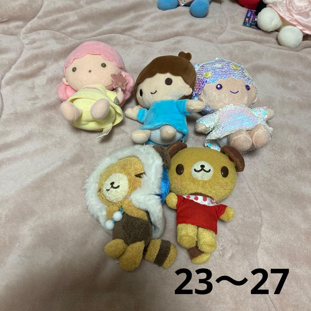 サンリオ　マスコット＆ぬいぐるみ　1976〜最近まで　34こ　中古　バラ売り不可