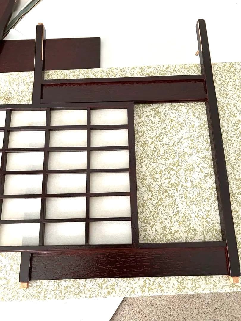 新品 茶道具吉野 組み立て式 8片 木製茶道具 格子状パネル付き - 工芸