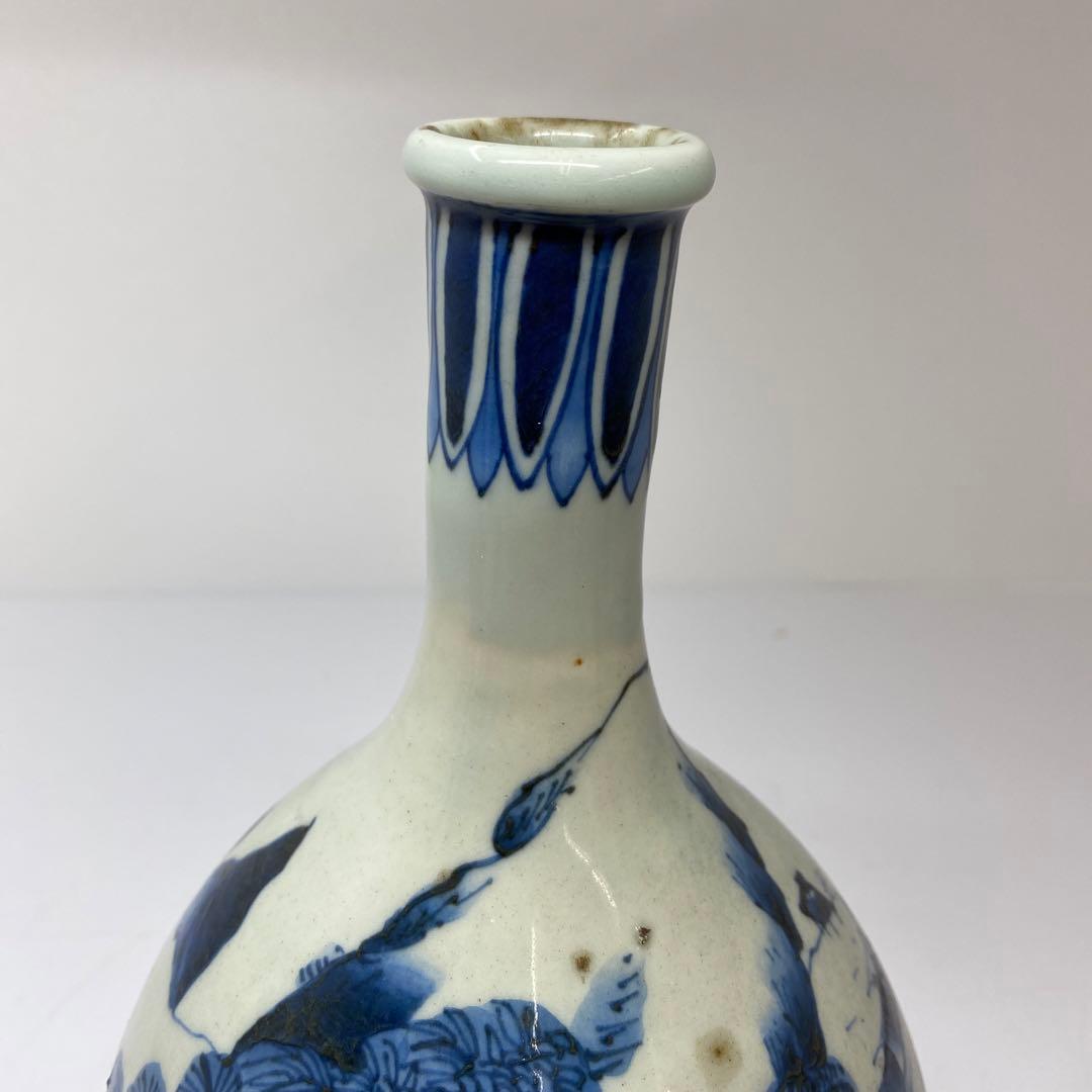 古伊万里染付一輪差し伝統的な手描き花入