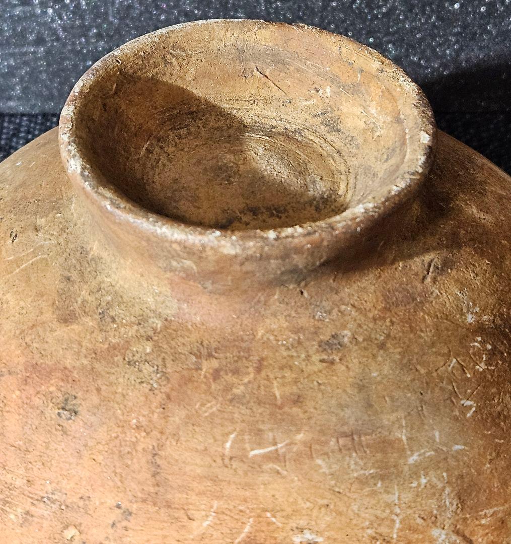 古代マヤ文明❗】彩色　犬の図　半球形鉢　出土品　コレクター蔵品　古代土器　古陶器