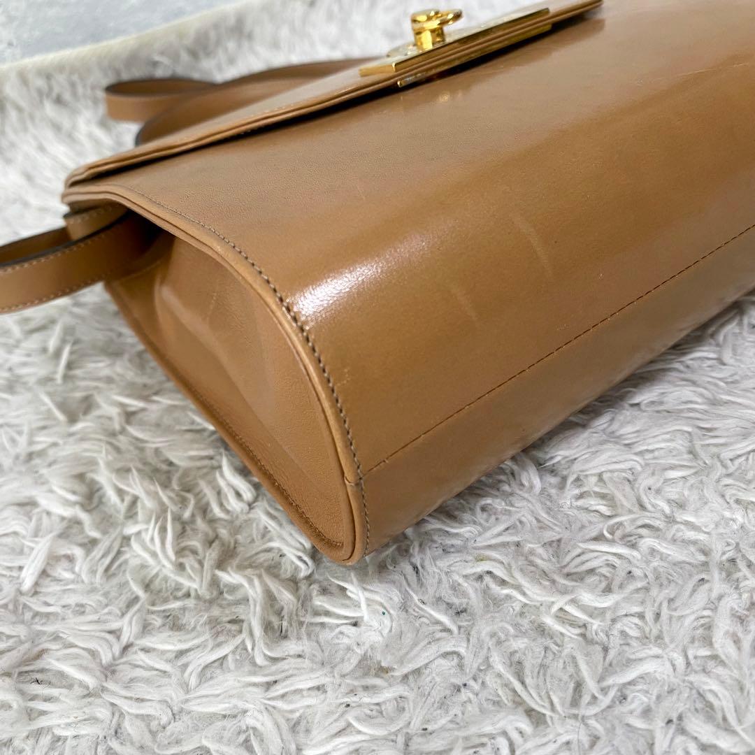 美品 Christian Dior ベージュ レザー 2WAY ショルダーバッグ