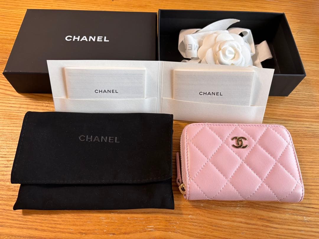 シャネル 24S パース ラムスキン ピンク系