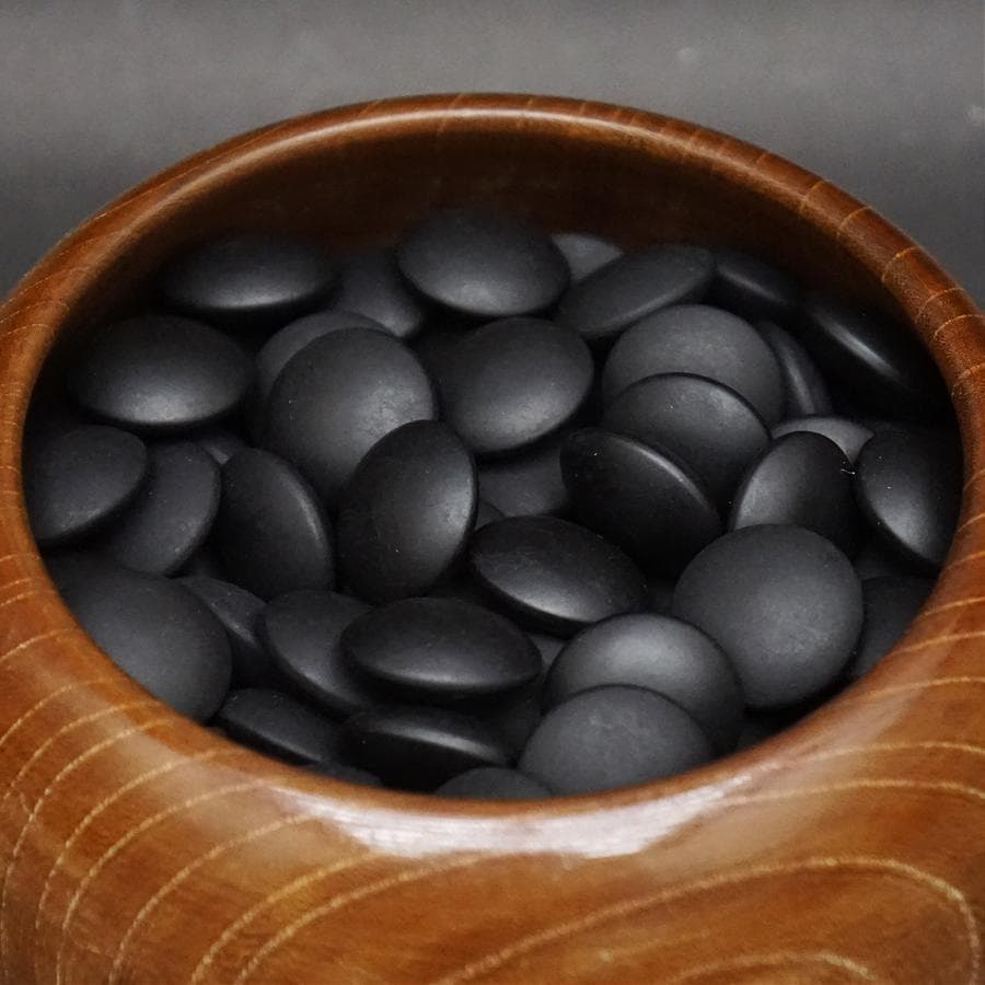碁石 蛤 35号 那智黒 高級 囲碁 白石 黒石 碁笥付き 未使用品 美品