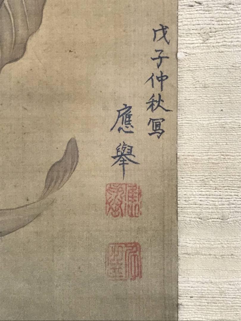 円山応挙/圓山應擧/跳鯉図/コイ図/鯉図/掛軸/名家伝来/AD-768 - メルカリ