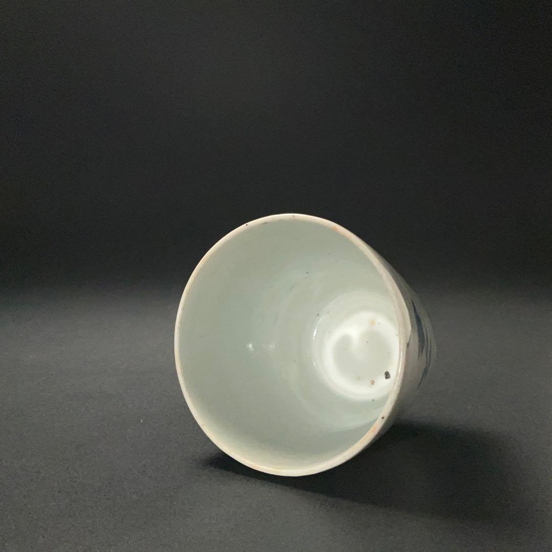 伊万里染付あざみ図蕎麦猪口 古伊万里 骨董 R1297ダA