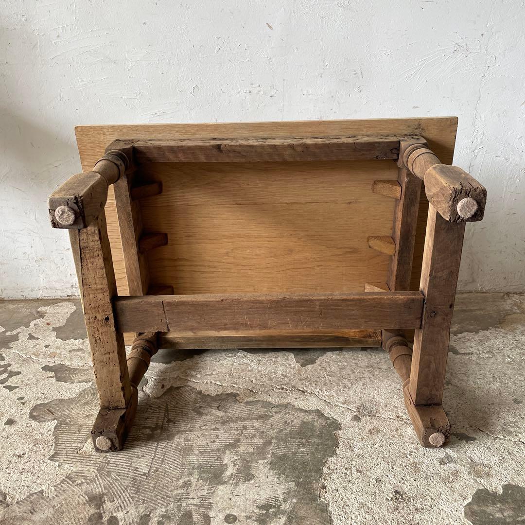 ビンテージ サイドテーブル ベッドサイドテーブル スツール 剥離