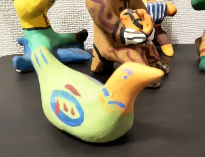 旧ソ 伝統工芸品 民芸品 ディムカヴァ・ディムコヴォ 土人形 楽器弾き人形