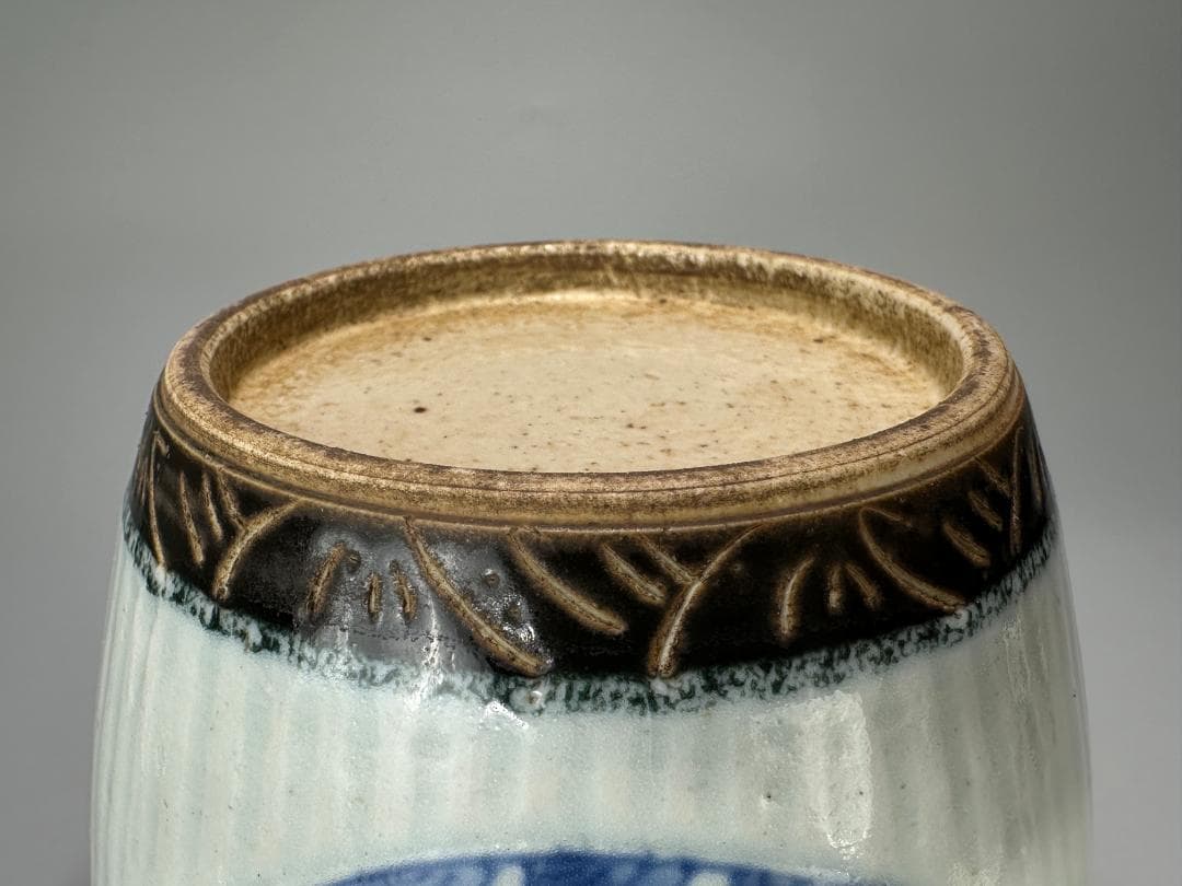 中国青磁 清朝 清時代 青花釉裏紅龍文壺 染付 辰砂 古壺 時代物