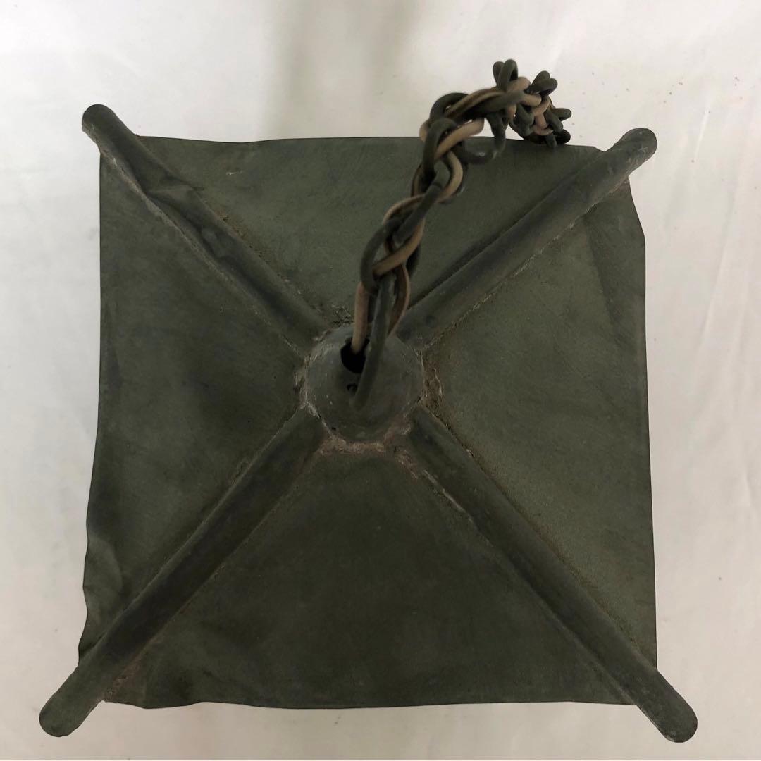 古民具 錆あり 吊り灯ろう 吊り灯籠 燈籠 銅製 ヴィンテージ アンティーク