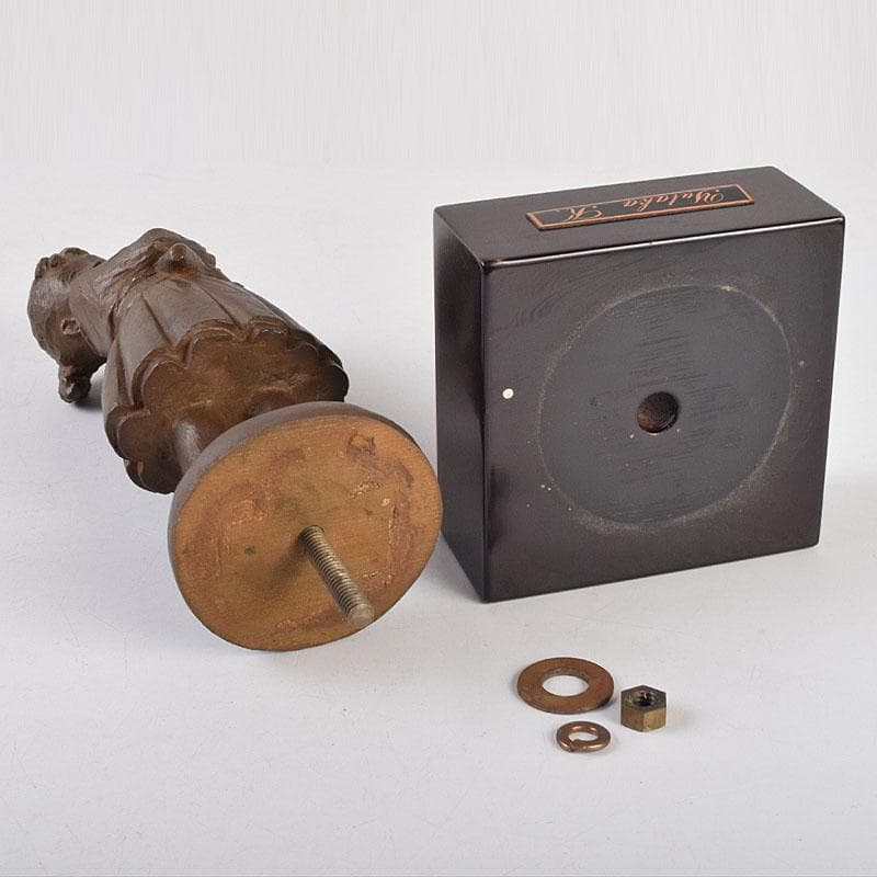 加藤豊作 ブロンズ 少女像 「花束」 台付 共箱 M R9183 - メルカリ