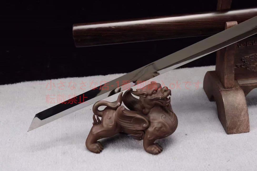 高光熱処理黒檀高性能唐刀 武具 刀装具 日本刀 唐剣  模造刀·模擬刀  居合刀