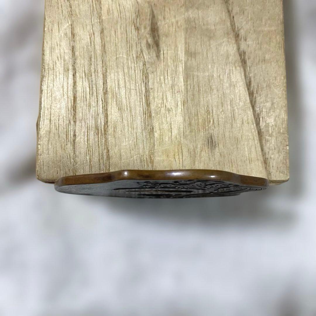 B-37 鍔　素銅地変形鍔波濤図　武具　刀装具　江戸時代　骨董品　美術品　工芸品