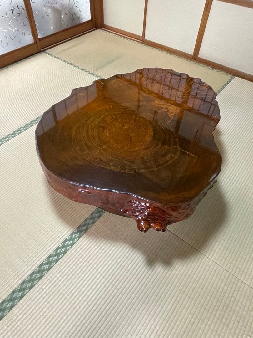 asaki様専用 秋山郷 山源木工 無垢 輪切りテーブル