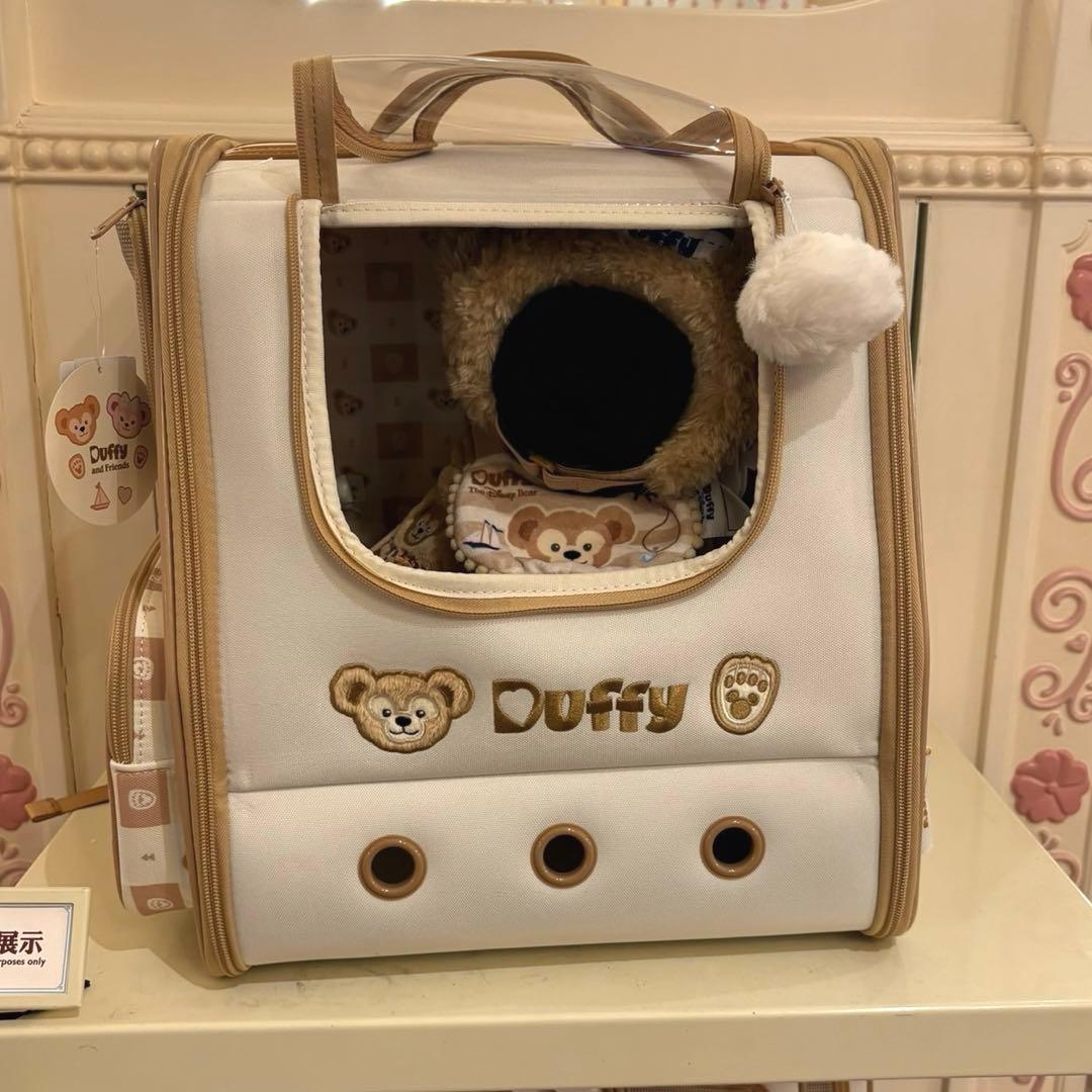 上海ディズニー ダッフィー ペットキャリーバッグ 猫 小型犬用 ペット