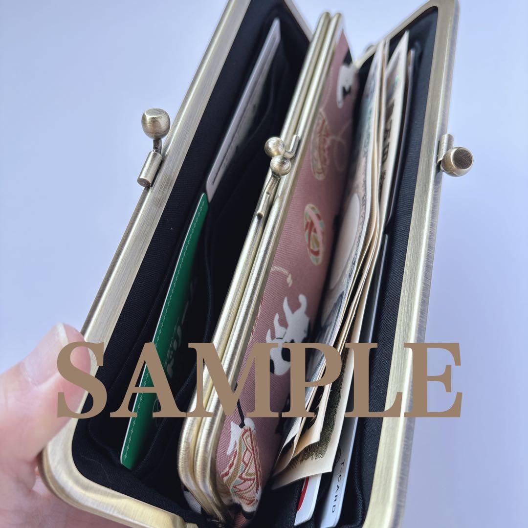 和風 柴犬柄 がま口長財布｜癒し系デザイン・カード収納たっぷり・ハンドメイド