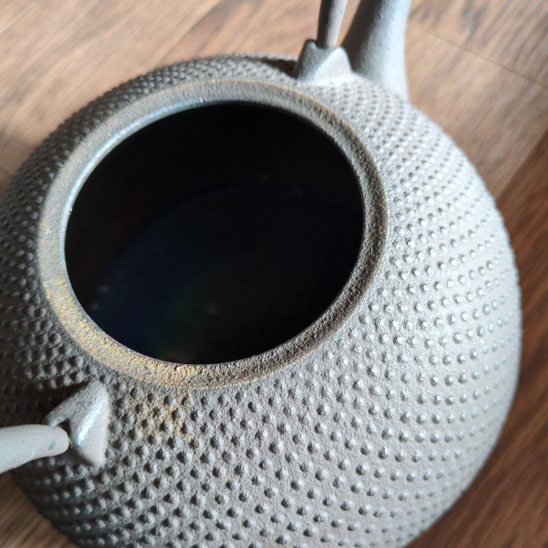 南部鉄瓶 梔子 あられ文様 (小) 茶 1.2リットル 池永鉄工