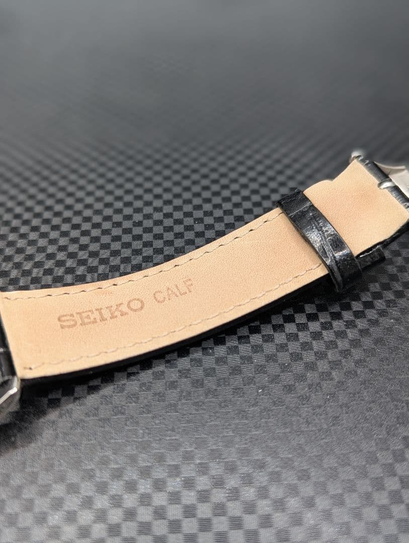 SEIKO セイコー デイト クォーツ ブラック文字盤 6N42-00B0