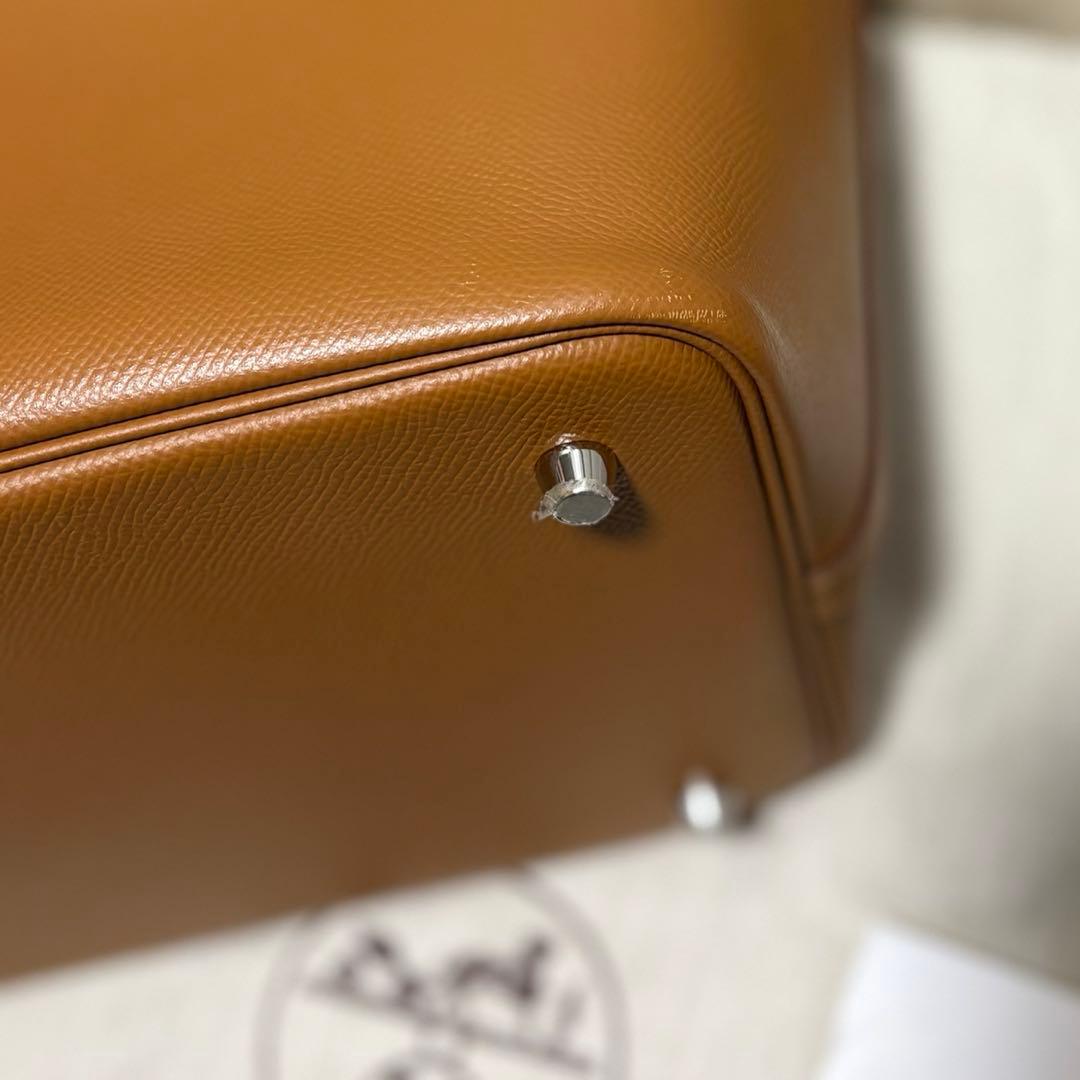HERMES ピコタンロック MM トレサージュ　ゴールド　ハンドバッグ