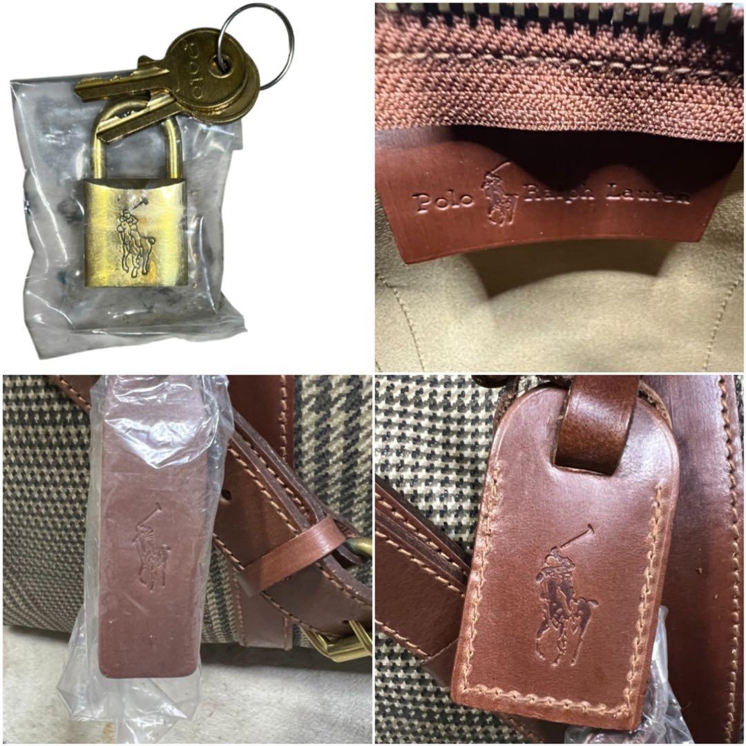 極美品 POLO Ralph Lauren ボストンバッグ ショルダー旅行 鍵付