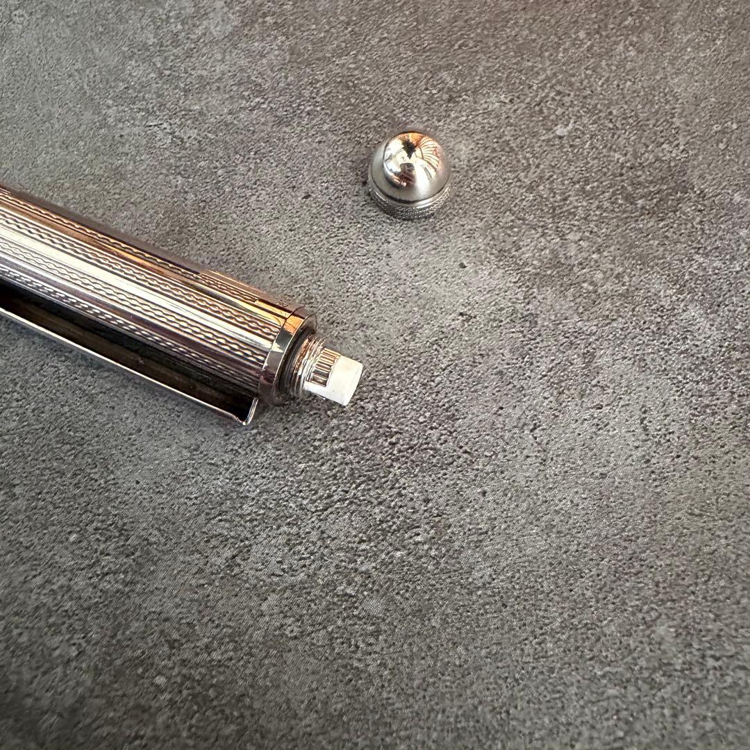 美品 プラチナ万年筆 ダブル３アクション シルバー925 アミジマ