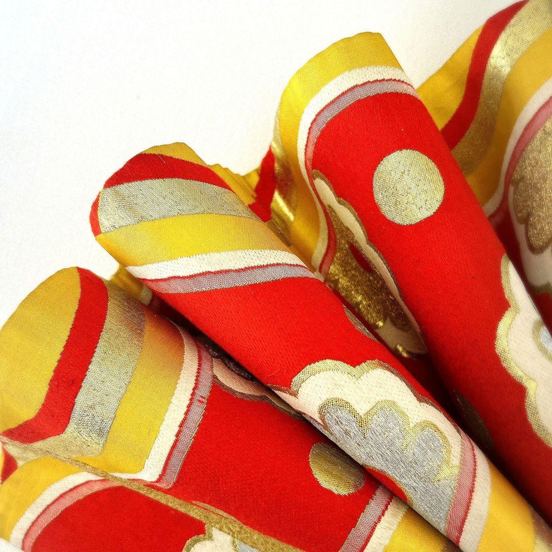 フルセット 七五三 7歳女の子 長着＆長襦袢＆帯＆小物　エメラルド　金銀プリント