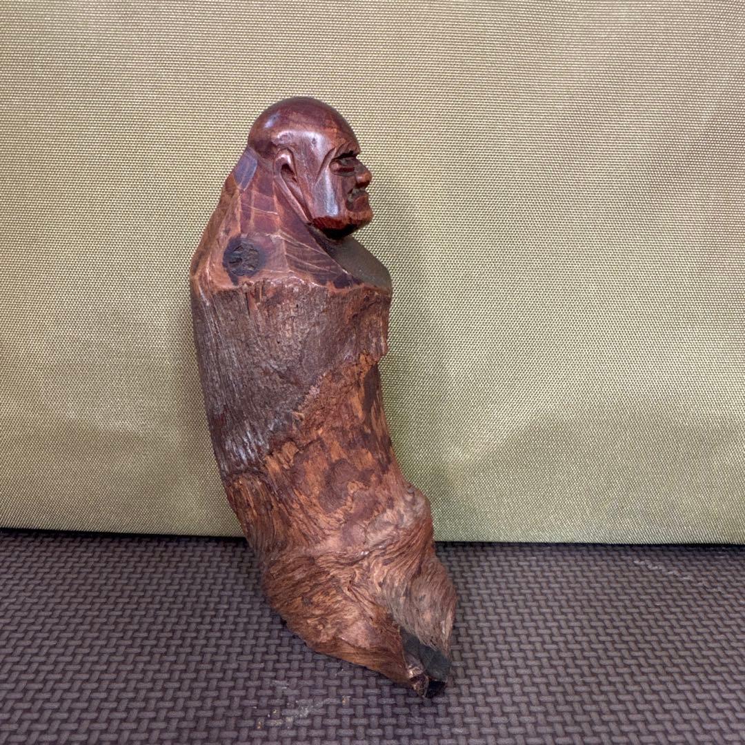 讃岐一刀彫の達磨大師 ヴィンテージ 木製仏像風彫刻 高さ約15㎝ - メルカリ