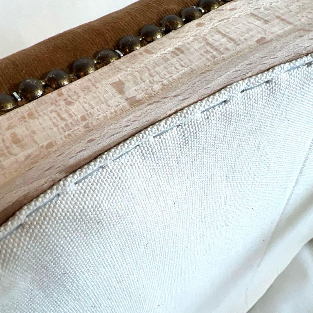 猫脚スツール・茶色 木製フレーム