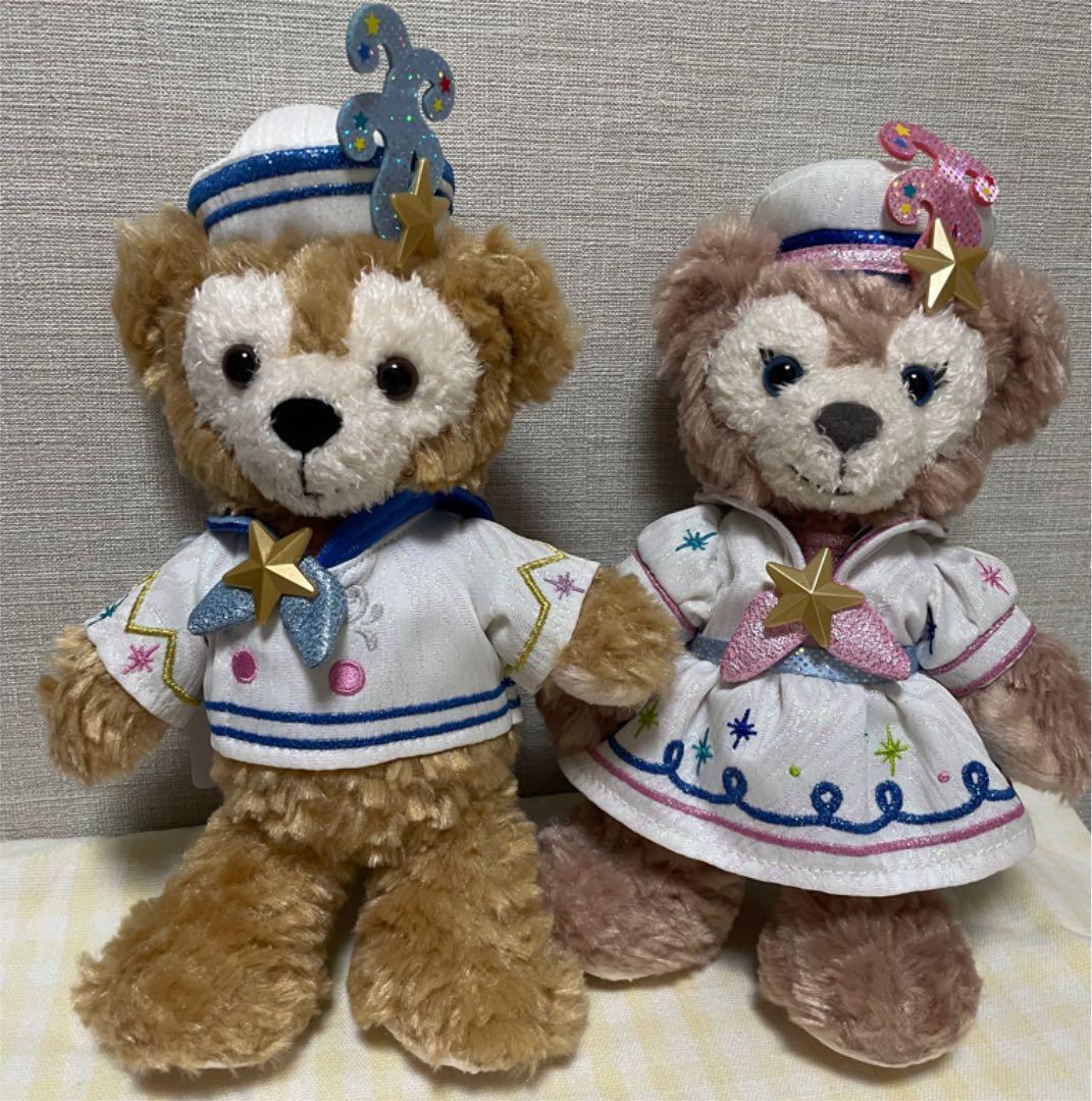 ダッフィー　シェリーメイ　ポージープラッシー　ぬいぐるみ　ディズニーシー20周年 ダッフィー＆シェリーメイ！20周年タイム・トゥ・シャイン！”ポージー