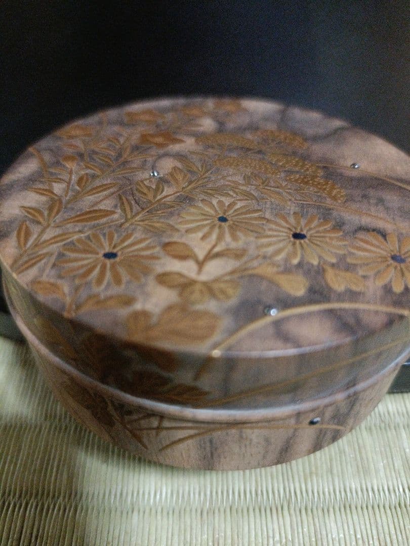 黒柿材本金蒔絵宝石指輪入れ