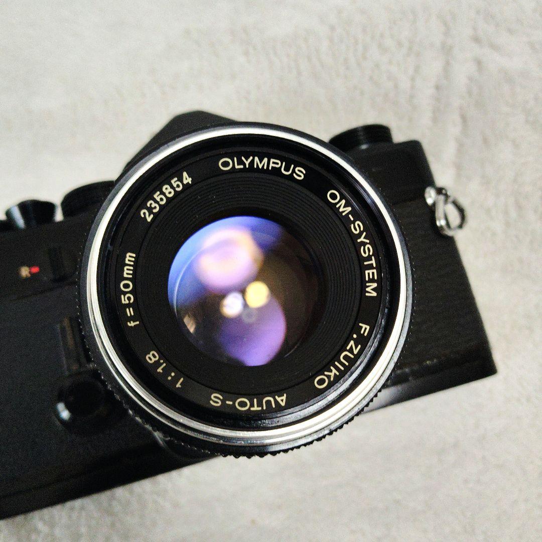 □美品□ OLYMPUS OM-1 F.ZUIKO 50mm 露出OK ブラック