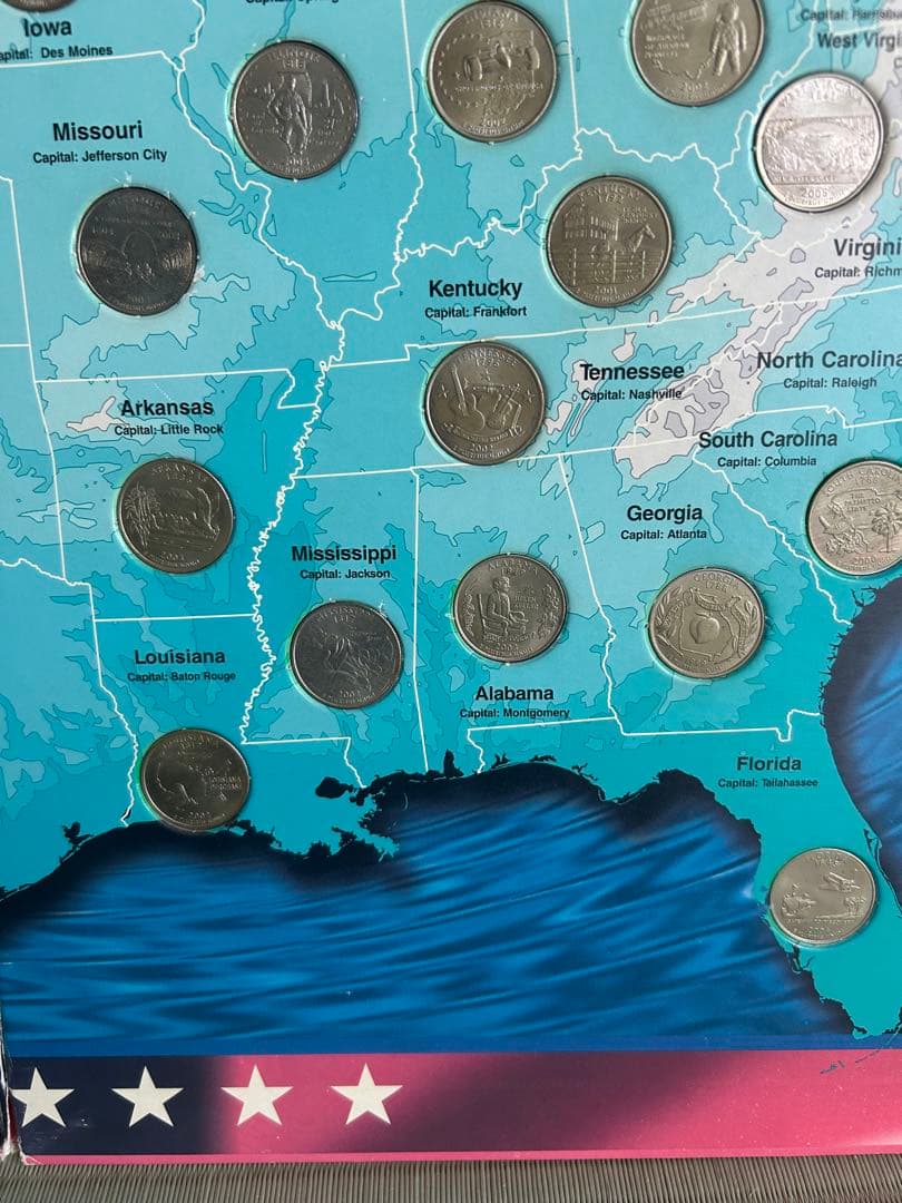 25セントクォーター50州記念コインアルバムコレクション