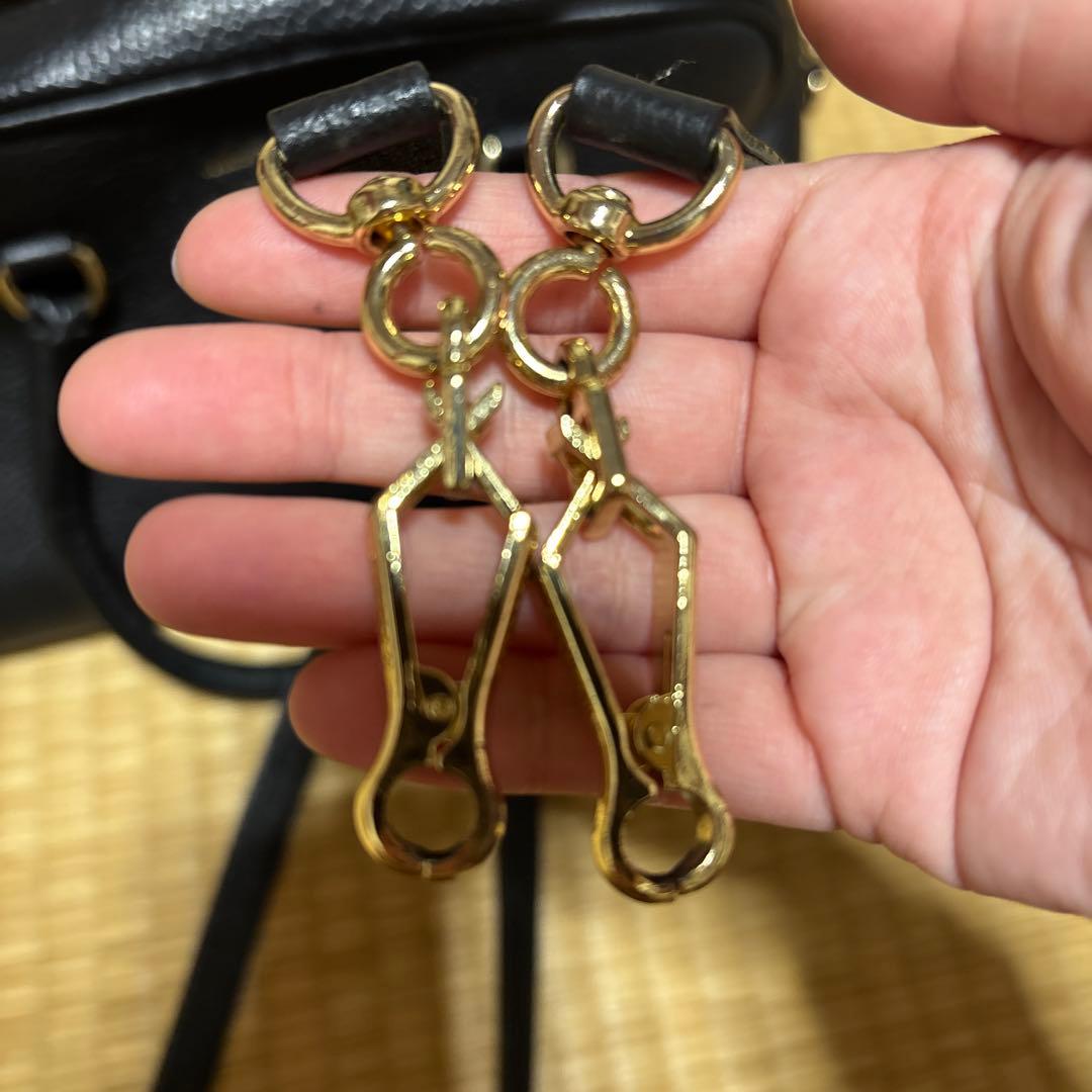 CHRISTIAN VILLA 黒 レザー ショルダーバッグ