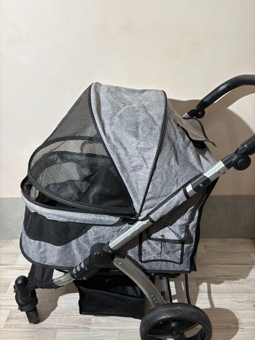 グレー メッシュ ペットカート 大型 30キロ