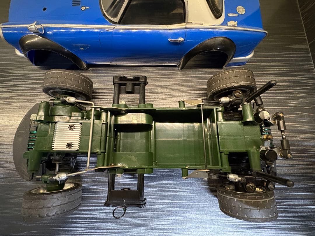 タミヤM01M02 シャーシ　ホンダS800ボディ